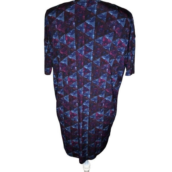 LuLaRoe RETIRED Irma Women's Size XXS Purple & Blue Triangles NWT - Picture 6 of 10